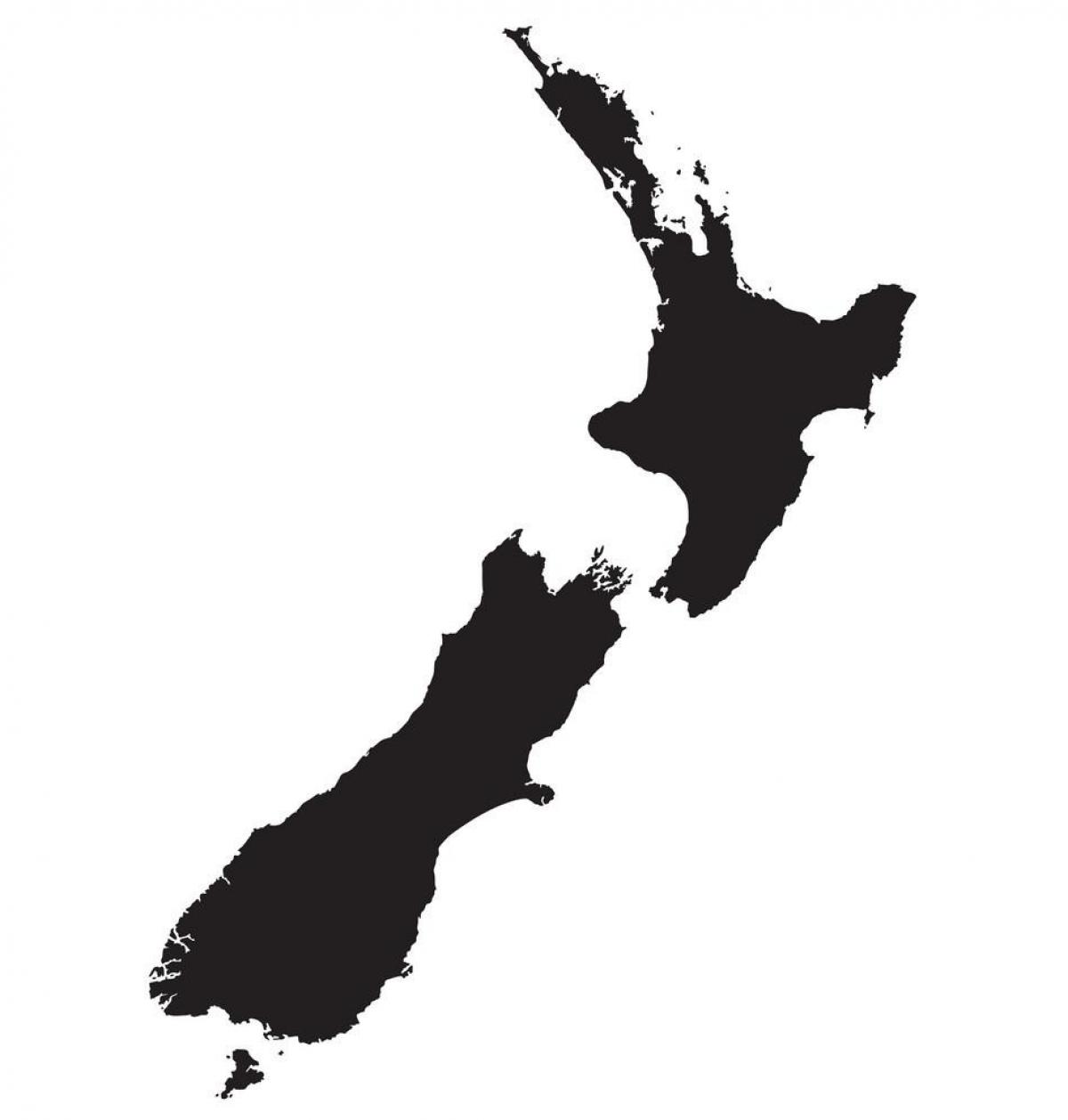 Mappa vettoriale della Nuova Zelanda